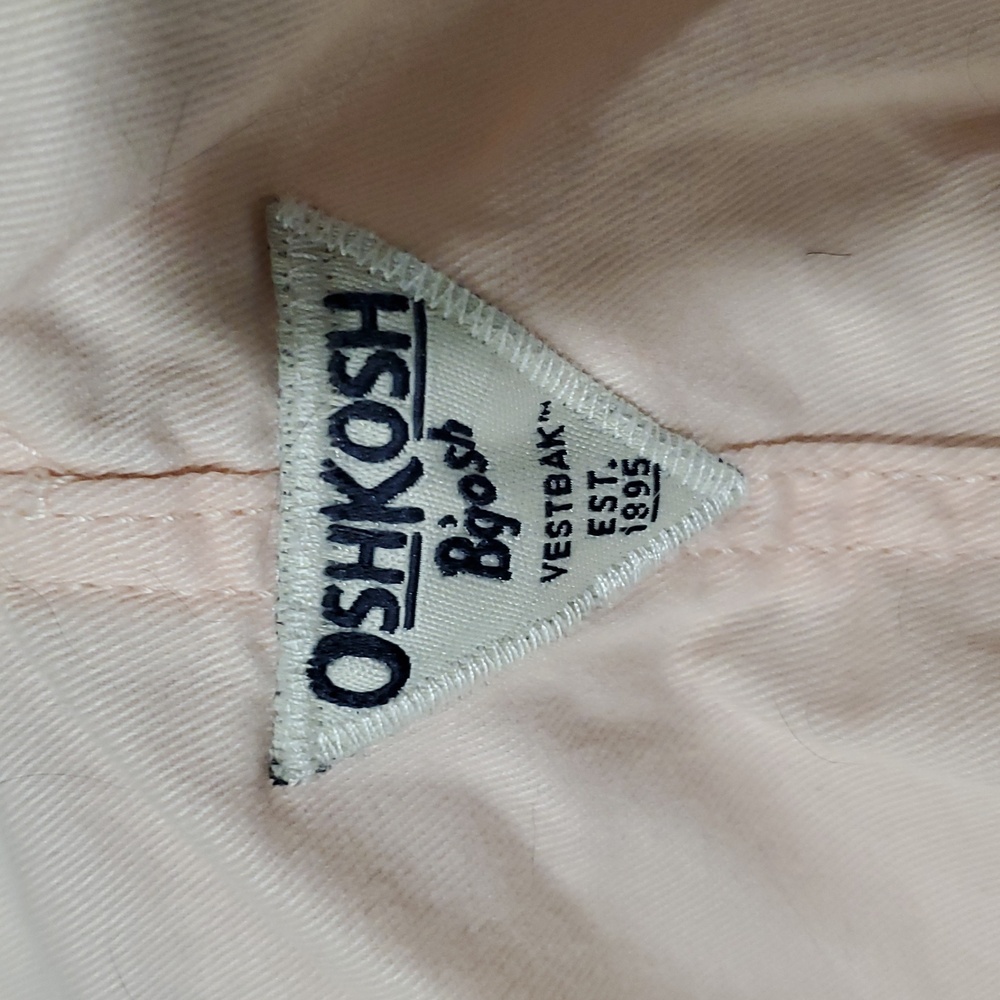 Vtg OshKosh B'gosh Peach pink white  Vestbak Dress - Picture 10 of 16